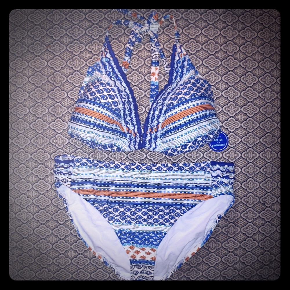 Swimsuits For All Ace Patchwork Bikini NWT